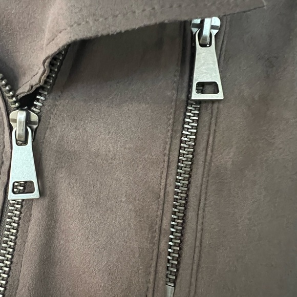 NWT Anthropologie Hutch faux suede zip crop jacket - Picture 7 of 8